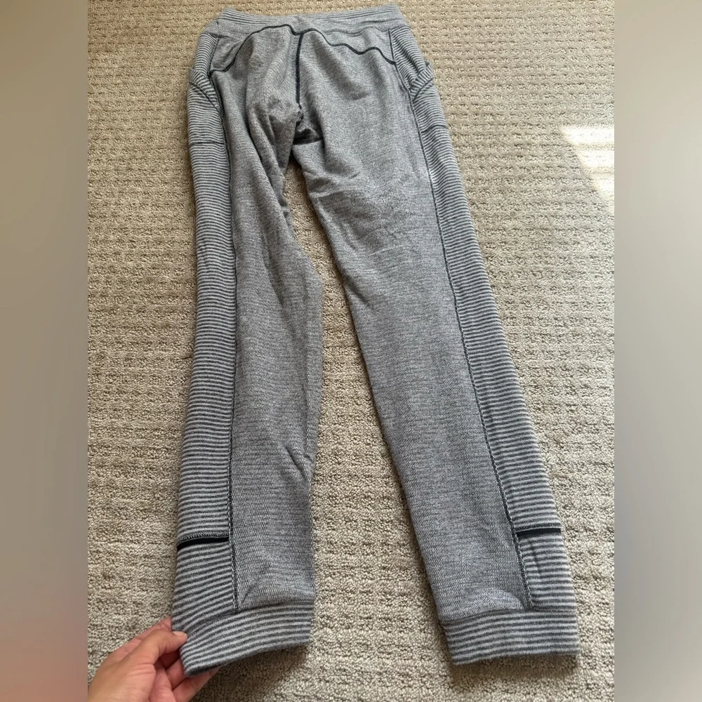 Lululemon Base Runner Pant Mini Check Pique White Heathered Black Jogger